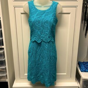 Antonio Melani Turquoise Eyelet Dress